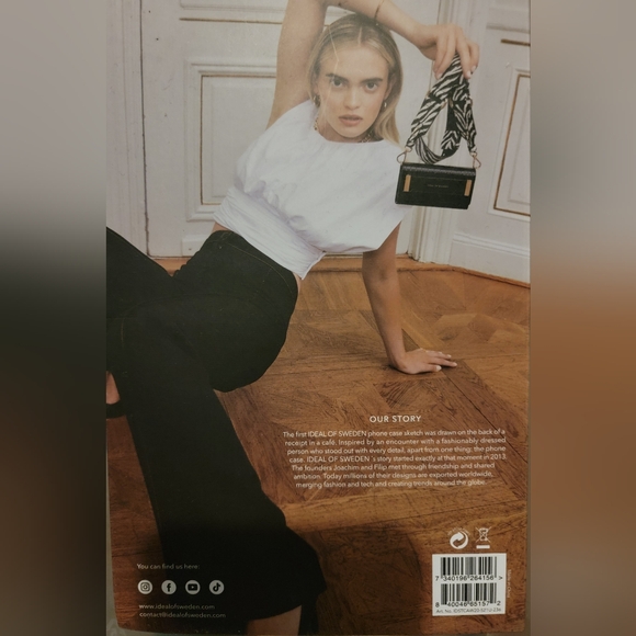 NEW Ideal of Sweden Neo Noir Croc Studio Clutch for Galaxy S21 Ultra - Picture 12 of 12